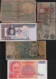 Set 5 bancnote de prin lume adunate (cele din imagini) #88, Europa