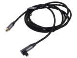 Cablu Toslink 2m cu mufă aurită negru
