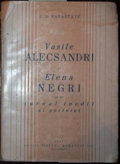 VASILE ALECSANDRI SI ELENA NEGRI - C . D . PAPASTATE foto