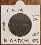 Cumpara ieftin 10 centesimi 1894, BI, Italia, &icirc;n cartonaș