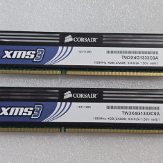 Kit memorie RAM desktop Corsair XMS3 4GB (2x2GB) DDR3 1333MHz TW3X4G1333C9A