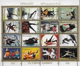 Coliță Minitablou 16 Timbre Ajman Emiratele Arabe 1972 Jocurile Olimpice OLYMPIC GAMES Neștampilat - A007