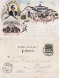 Circul Regal Cesar Sidoli din Bucuresti - -litografie 1898- RR, Circulata, Printata