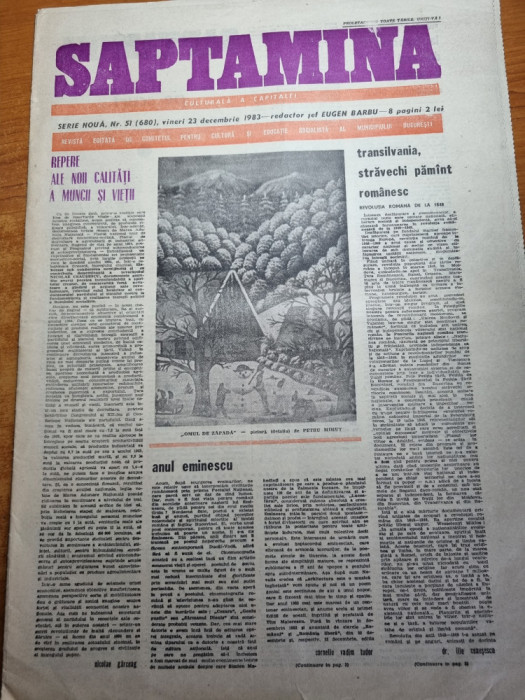 saptamana 23 decembrie 1983- articolul anul eminescu de corneliu vadim tudor