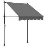 Cumpara ieftin Copertina retractabila, antracit, 150x150 cm, tesatura si otel