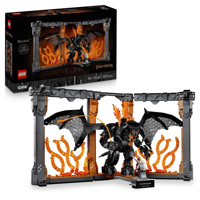 LEGO Stapanul inelelor: Diorama pentru biblioteca cu un Balrog Quality Brand