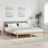 vidaXL Cadru de pat Gri deschis 180 x 200 cm Lemn de pin masiv 878099