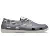 Pantofi Crocs Men&#039;s Classic Boat Shoe Gri - Slate Grey/Pearl White, 46