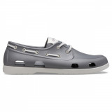 Pantofi Crocs Men&#039;s Classic Boat Shoe Gri - Slate Grey/Pearl White