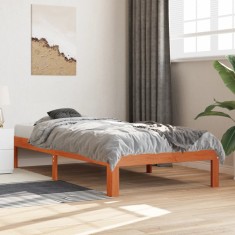 vidaXL Cadru pat fără saltea, maro ceruit, 90x190 cm, lemn masiv pin 844164