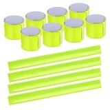 Cumpara ieftin Set 10x Banda reflectorizanta, galbena cu sistem autoblocare, 30 x 3 cm