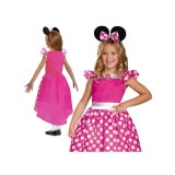 Costum Minnie Mouse roz pentru copii 5-6 ani