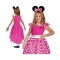 Costum Minnie Mouse roz pentru copii 5-6 ani
