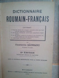 Constantin Saineanu - Dictionnaire roumain-francais (1909)