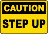 Caution Step Up Sign