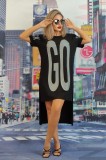 Cumpara ieftin K817RR-1 Tricou lung tip rochie cu imprimeu &quot;GO&quot;