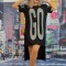 K817RR-1 Tricou lung tip rochie cu imprimeu &quot;GO&quot;