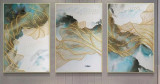 Set Tablou peisaj abstract, tablou abstract living tablou decorativ 151x81, Natura, Ulei