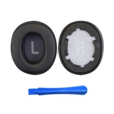 Set 2 bureti TXE pentru casti JBL Tune 710BT, 700BT, 750BTNC, 760NC, Over-Ear, Negru, Spuma cu memorie, Piele ecologica