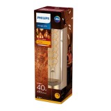 Bec LED Lampa 6.5W (40W) classic-giant E27 T65 GOLD DIM, flacără, dimabil, temperatura culoare 2000K