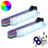 vidaXL Bandă LED 4 pcs Negru și Alb 150 cm Cupru și Plastic 3429134