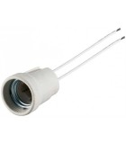 Fasung Dulie E27 cu cabluri 0.15m max. 100W 250V AC alb GOOBAY
