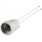 Fasung Dulie E27 cu cabluri 0.15m max. 100W 250V AC alb GOOBAY