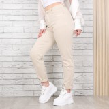 Blugi Dama Mom Fit Bej Derena, 25
