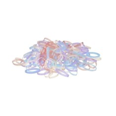 Elastice PROFESIONALE pentru par din silicon Sibel MIX culori , 500buc