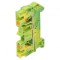 Conector de șine 0,2-6mm2 2 borne galben-verde