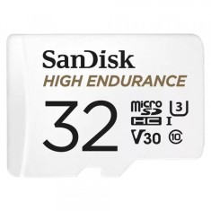 Card Memorie microSDHC SanDisk High Endurance, 32Gb, Clasa 10 / UHS-1 U3, Cu Adaptor SDSQQNR-032G-GN6IA