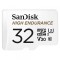 Card Memorie microSDHC SanDisk High Endurance, 32Gb, Clasa 10 / UHS-1 U3, Cu Adaptor SDSQQNR-032G-GN6IA