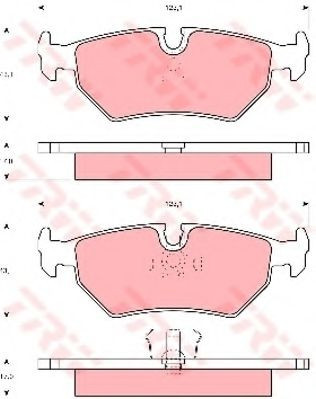 Set placute frana,frana disc JAGUAR XJ (NAW, NBW) (1996 - 2003) TRW GDB1109 foto