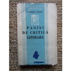 Vladimir Streinu - Pagini de critică literară: marginalia; eseuri (1938)