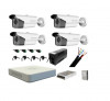 Kit complet 4 camere supraveghere exterior HIKVISION FULL HD 40 m IR cu backup si hard 1Tb SafetyGuard Surveillance