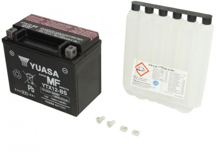 Baterie Moto Yuasa 12V 10Ah 180A YTX12-BS