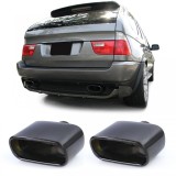 Tavite de evacuare sport din otel inoxidabil negru, potrivite pentru BMW X5 E53 99-06 3.0i Performance AutoTuning