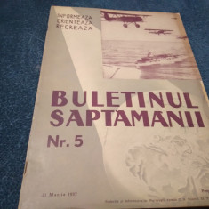 REVISTA BULETINUL SAPTAMANII NR 5 1937