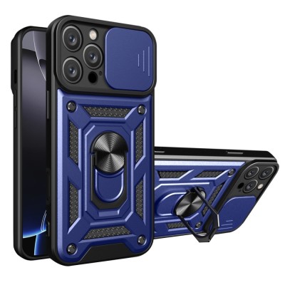Husa iPhone 16 Pro Max protectie camera Techsuit CamShield Series, albastru foto