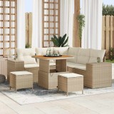 VidaXL Set de canapele pentru grădină 8 pcs Bej, crem 80 x 80 x 71 cm