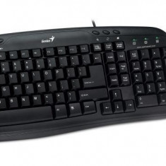Kit tastatura + mouse optic genius km-200 usb black conectivitate usb tip mouse si tastatura