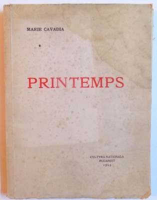 PRINTEMPS par MARIA CAVADIA , 1929, EXEMPLAR NUMEROTAT foto