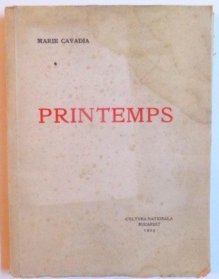 PRINTEMPS par MARIA CAVADIA , 1929, EXEMPLAR NUMEROTAT foto