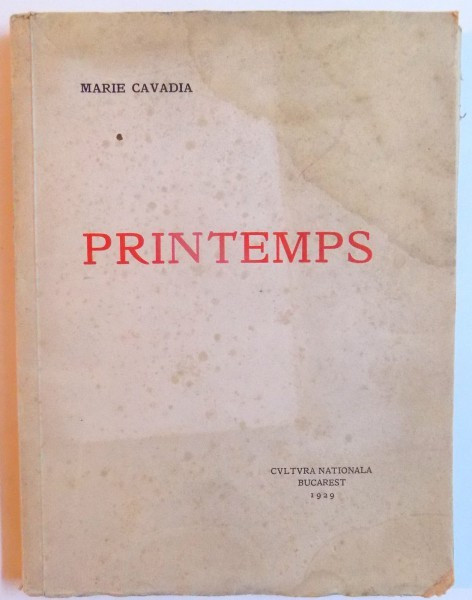 PRINTEMPS par MARIA CAVADIA , 1929, EXEMPLAR NUMEROTAT