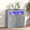 Gossi dulap cu lumini led, gri sonoma, 80x35x75 cm
