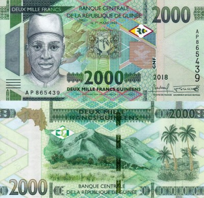 GUINEEA 2.000 francs 2018 UNC!!! foto