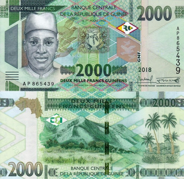 GUINEEA 2.000 francs 2018 UNC!!!