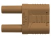 Punte stacabilă 4mm 32A maro cu izolație