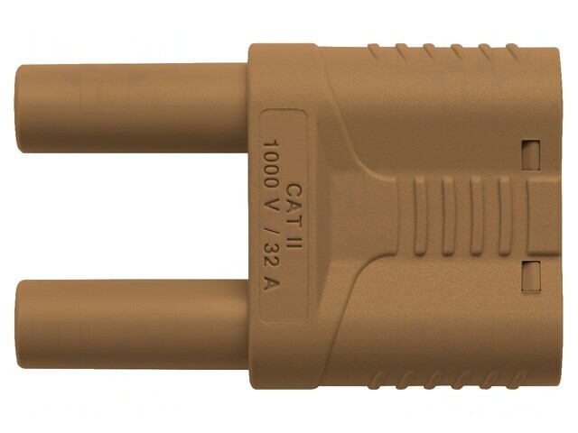 Punte stacabilă 4mm 32A maro cu izolație