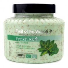 Scrub pentru ten si corp cu Menta, Ingrediente 100% Naturale, Fruit of the Wokali Fresh Skin, 500 g foto